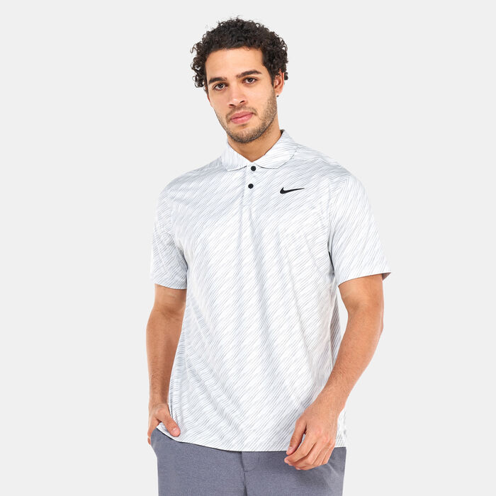 Nike Men's Dri-FIT Vapor Striped Golf Polo Shirt Ivory Nike Men's Dri-FIT Vapor Striped Golf Polo Shirt Ivory image number 0