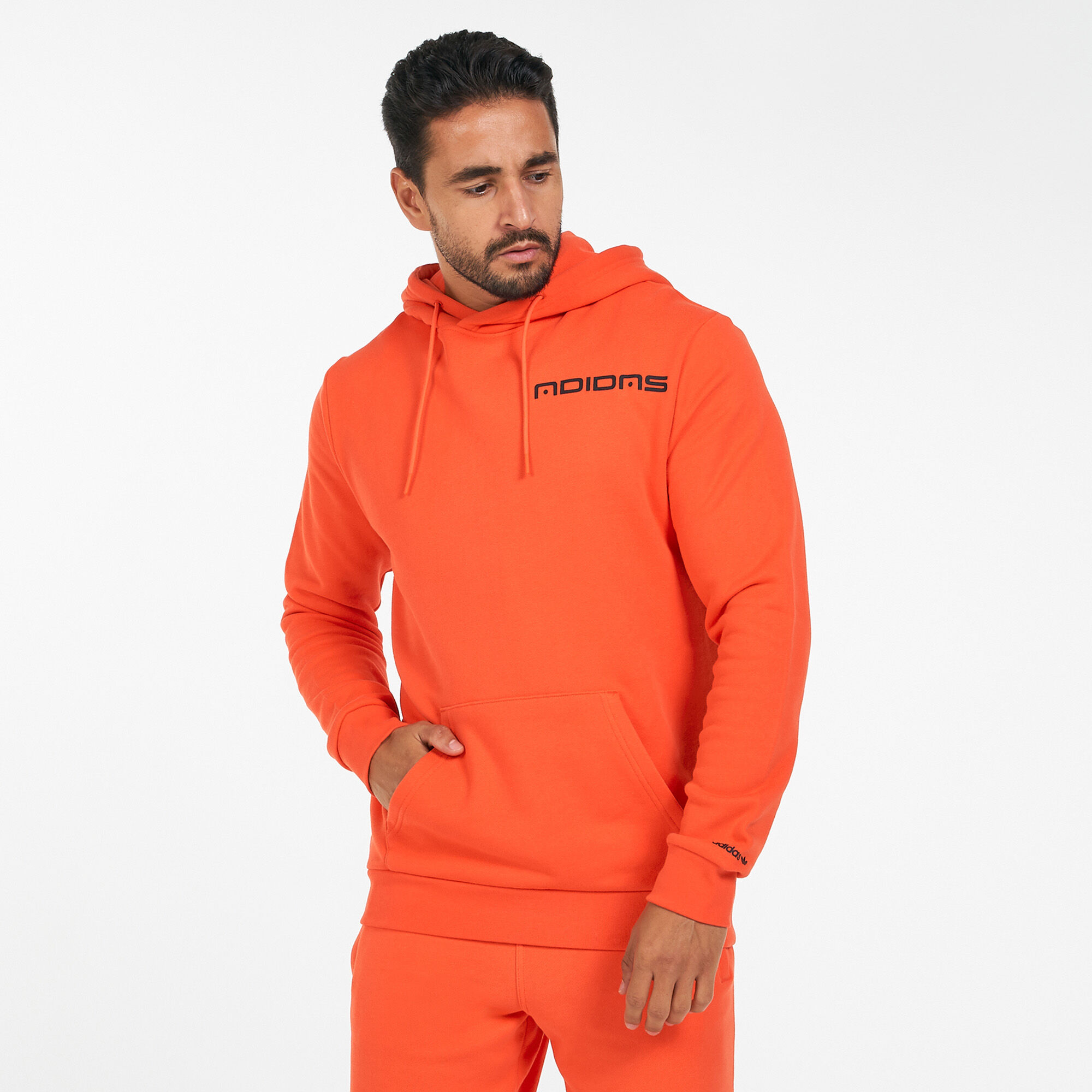 Adidas neon outlet orange hoodie