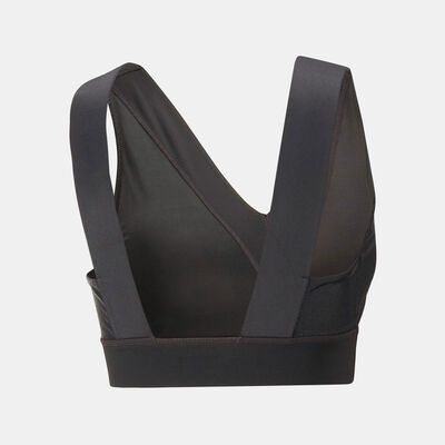 PUMA Women's Elektro Summer Mid Impact Sports Bra Black