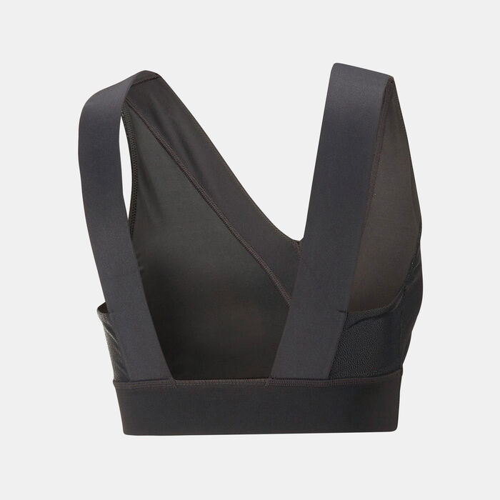 PUMA Women's Elektro Summer Mid Impact Sports Bra Black PUMA Women's Elektro Summer Mid Impact Sports Bra Black image number 1