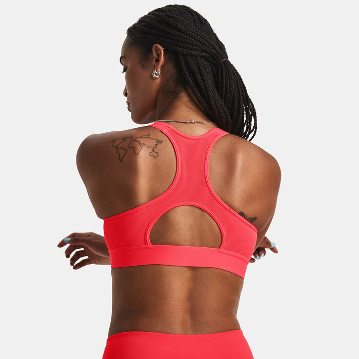 Under Armour Women's HeatGear Armour High-Support Training Sports Bra Red Under Armour Women's HeatGear Armour High-Support Training Sports Bra Red image number 1