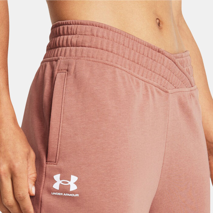 Under Armour Women's Rival Wide Leg Crop Pants Red image number 3