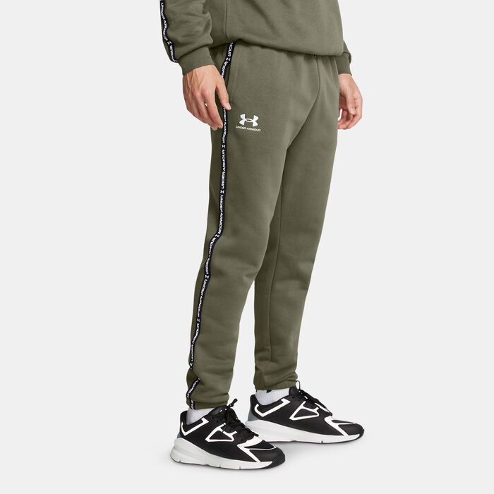 Under Armour Men's Fleece Taping Joggers Green Under Armour Men's Fleece Taping Joggers Green image number 0