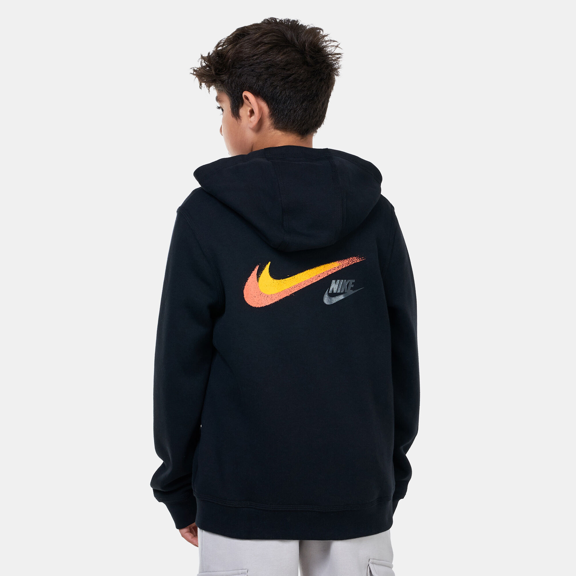 Nike graphic hoodie cheap black and gold