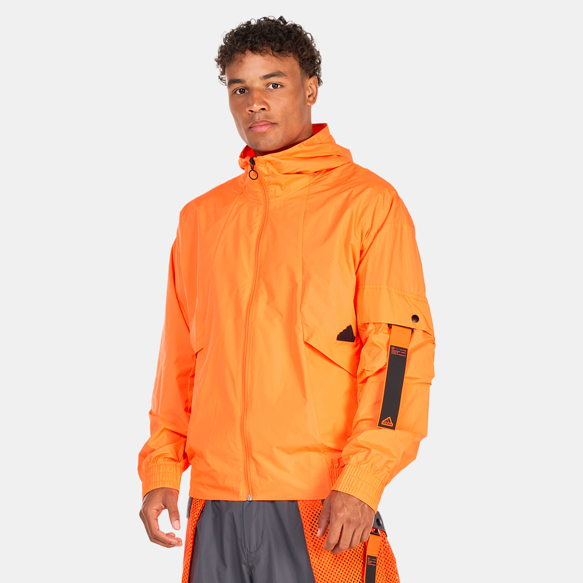 Mens shop orange windbreaker