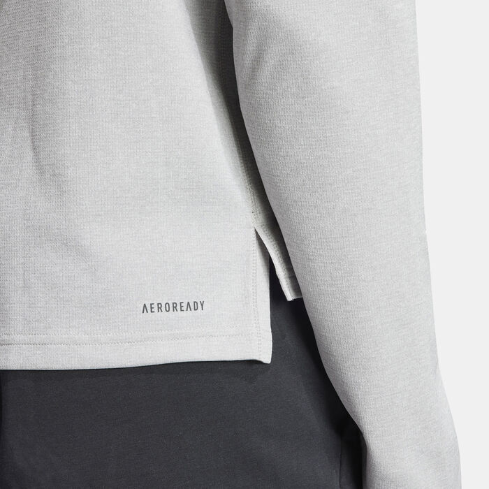 adidas Men's Train Essentials Training 1/4-Zip Top Grey image number 3