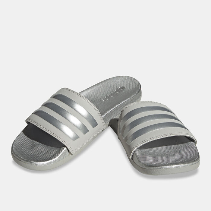adidas Women's Adilette Comfort Slides Grey adidas Women's Adilette Comfort Slides Grey image number 0
