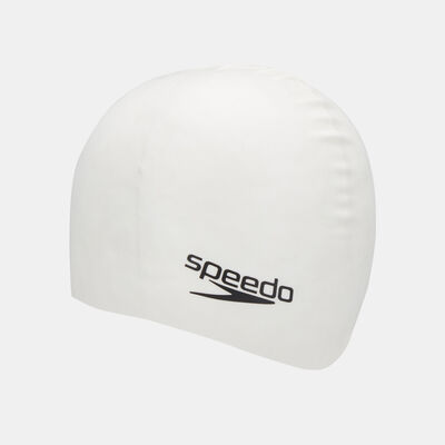 Speedo Plain Flat Swimming Cap White Speedo Plain Flat Swimming Cap White