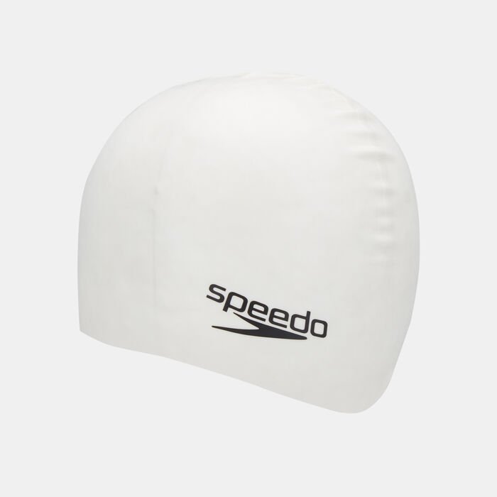 Speedo Plain Flat Swimming Cap White Speedo Plain Flat Swimming Cap White image number 1