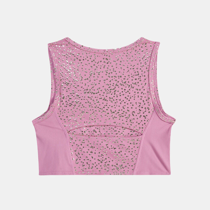 Nike Kids' Dri-FIT One Crop Tank Top (Older Kids) Pink image number 1