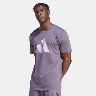 adidas Men's Train Essentials Feelready Logo Training T-Shirt Purple