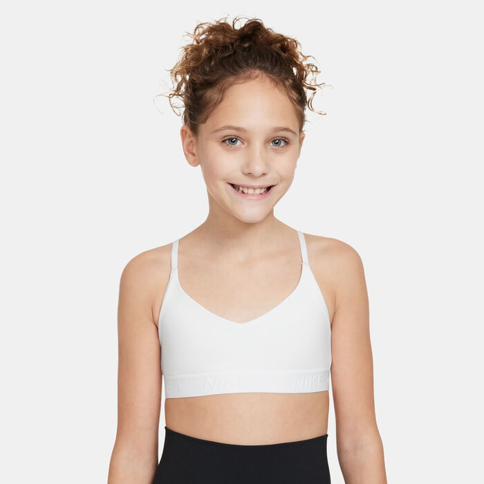 Nike Kids' Indy Sports Bra White Nike Kids' Indy Sports Bra White image number 0