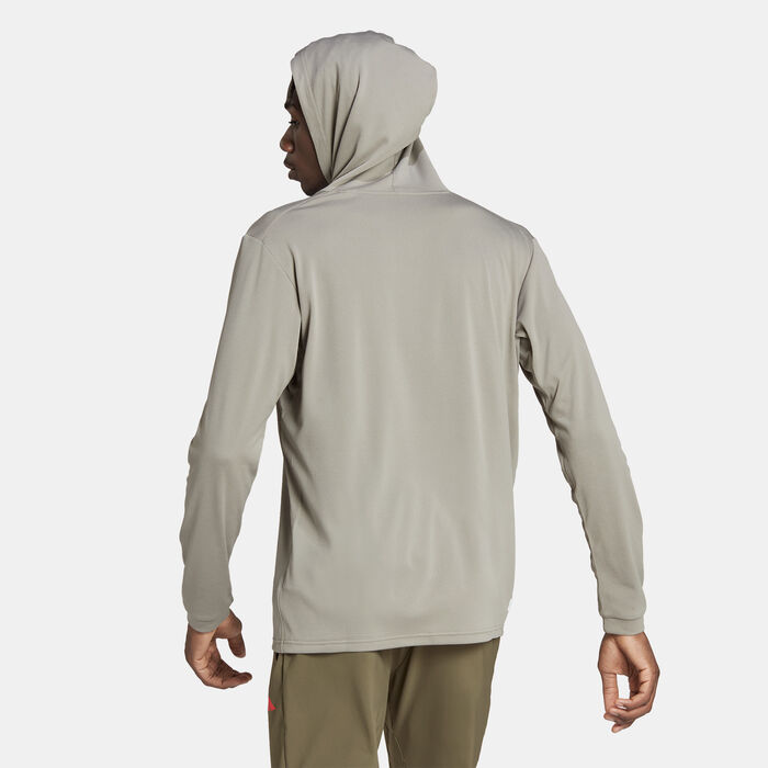 adidas Men's Train Essentials Made to be Remade Training Hoodie Green adidas Men's Train Essentials Made to be Remade Training Hoodie Green image number 1