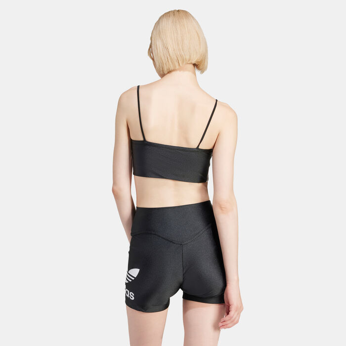 adidas Originals Women's 3-Stripes Sports Bra Top Black adidas Originals Women's 3-Stripes Sports Bra Top Black image number 1