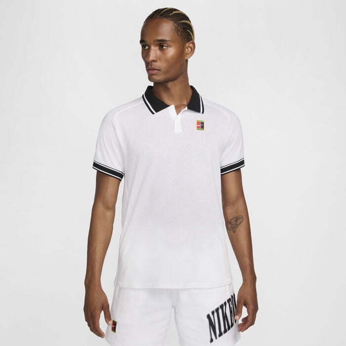 Nike Men's Court Heritage Tennis Polo Shirt White Nike Men's Court Heritage Tennis Polo Shirt White image number 0