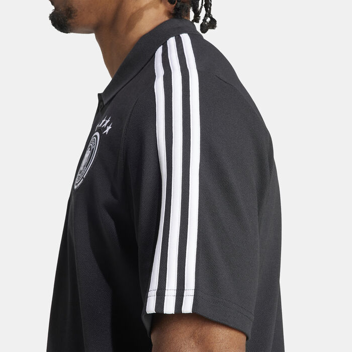 adidas Men's Germany DNA 3-Stripes Polo Shirt Black image number 4