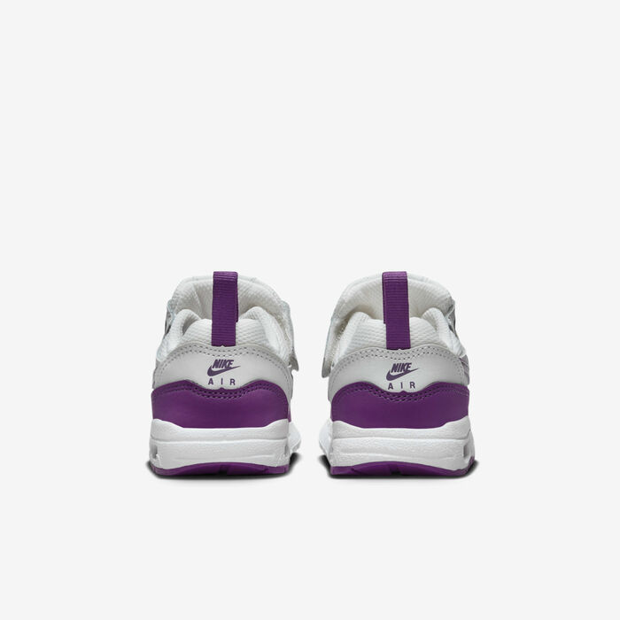 Nike Kids' Air Max 1 EasyOn Shoes White Nike Kids' Air Max 1 EasyOn Shoes White image number 5