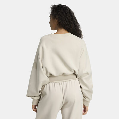 adidas Women's ALL SZN Soft Lux Sweatshirt Beige adidas Women's ALL SZN Soft Lux Sweatshirt Beige