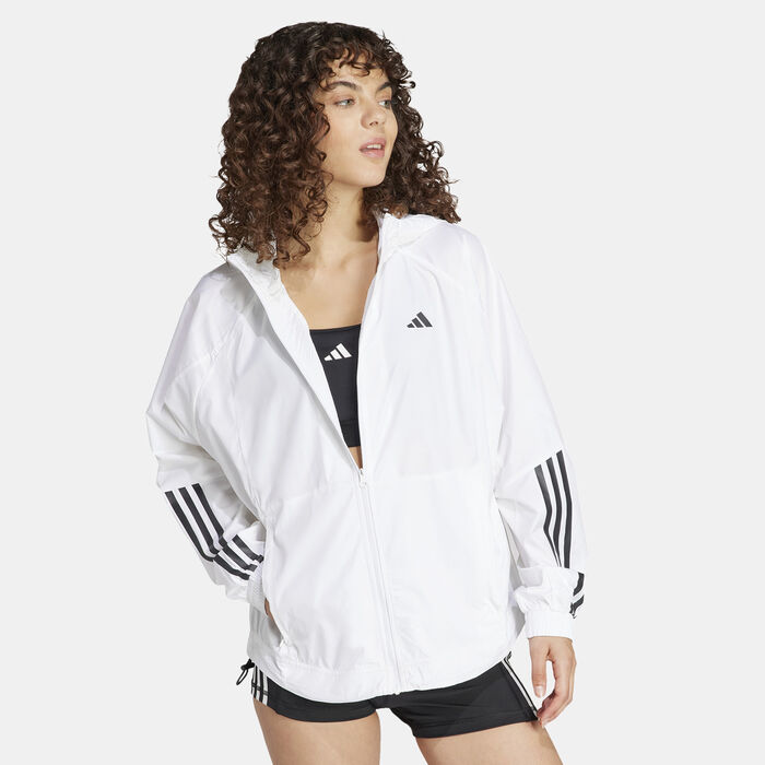 adidas Women's WIND.RDY Hyperglam Windbreaker Jacket White adidas Women's WIND.RDY Hyperglam Windbreaker Jacket White image number 2