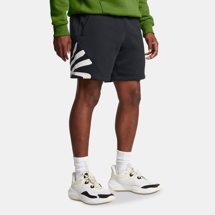Under Armour Men's Curry Splash Fleece Shorts Black Under Armour Men's Curry Splash Fleece Shorts Black image number 0