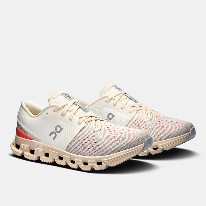 On Women's Cloud X 4 Training Shoes White On Women's Cloud X 4 Training Shoes White image number 1