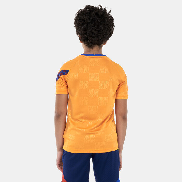 Nike Kids' F.C. Barcelona Dri-FIT Pre-Match Football Top (Older Kids) Orange Nike Kids' F.C. Barcelona Dri-FIT Pre-Match Football Top (Older Kids) Orange image number 1