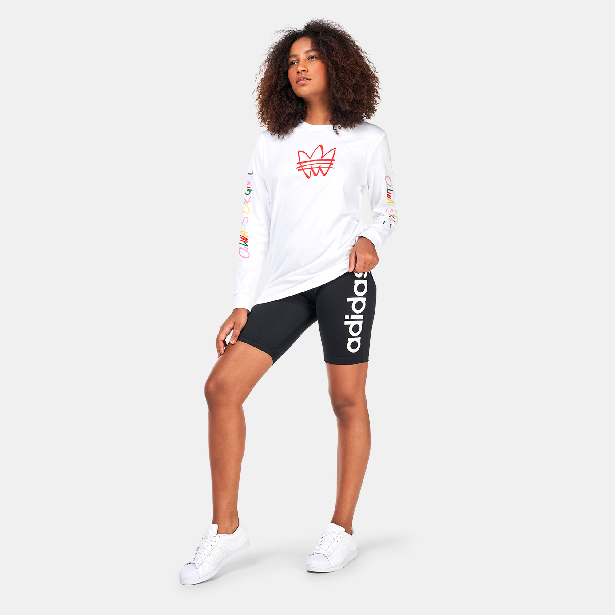 White adidas long sleeve women's on sale