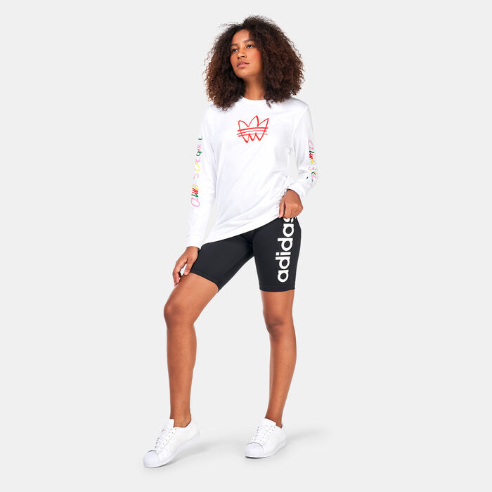 Buy adidas Originals Women\'s Long Always -SSS T-Shirt in Graphic White Sleeve KSA Original