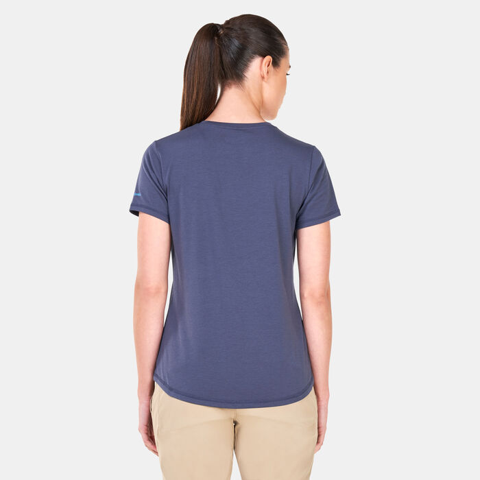 Columbia Women's Sun Trek Graphic T-Shirt Blue Columbia Women's Sun Trek Graphic T-Shirt Blue image number 1