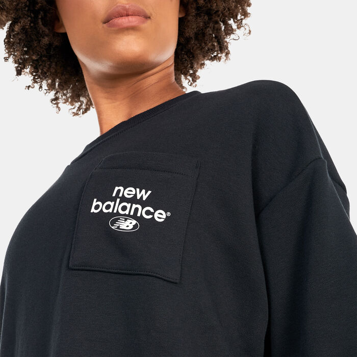 New Balance Women's Essentials Stacked Logo Graphic Dress Black New Balance Women's Essentials Stacked Logo Graphic Dress Black image number 2