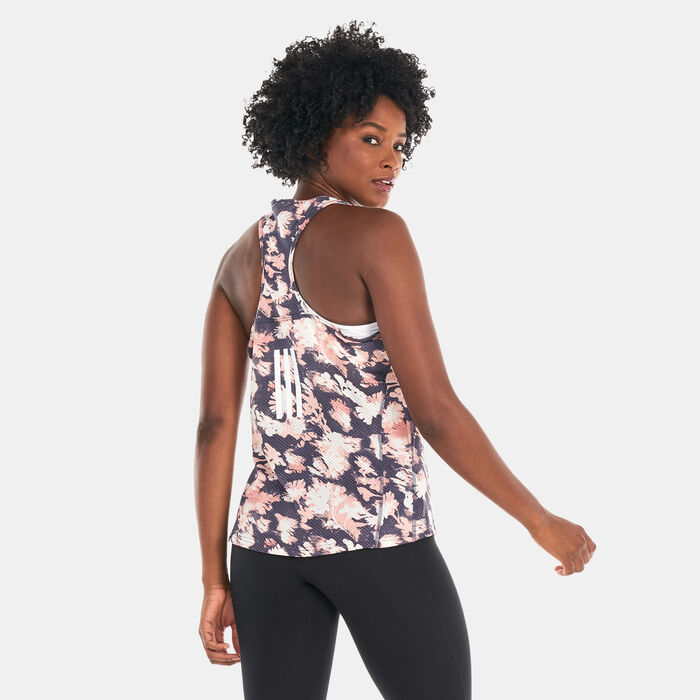 adidas Women's Own the Run Cooler Summer Running Tank Top Blue adidas Women's Own the Run Cooler Summer Running Tank Top Blue image number 1