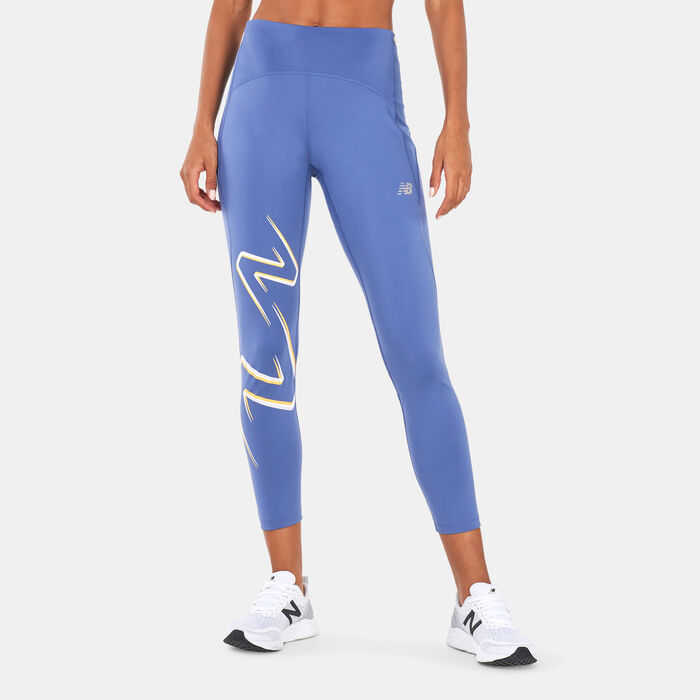 New Balance Women's Graphic Impact Run Leggings Multi-Color image number 0