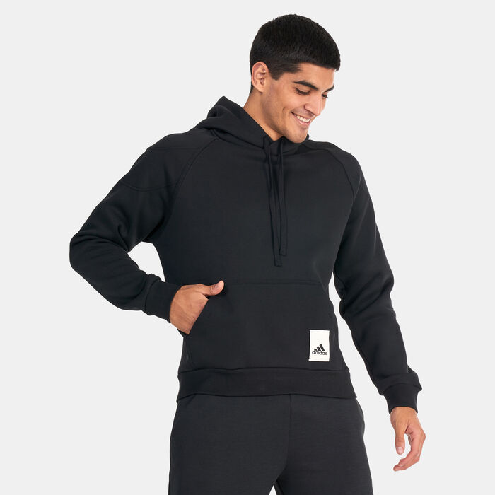 adidas Men's Lounge Fleece Hoodie Black adidas Men's Lounge Fleece Hoodie Black image number 0