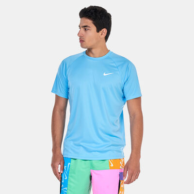 Nike Swim Men's Hydroguard Swimming Top Blue