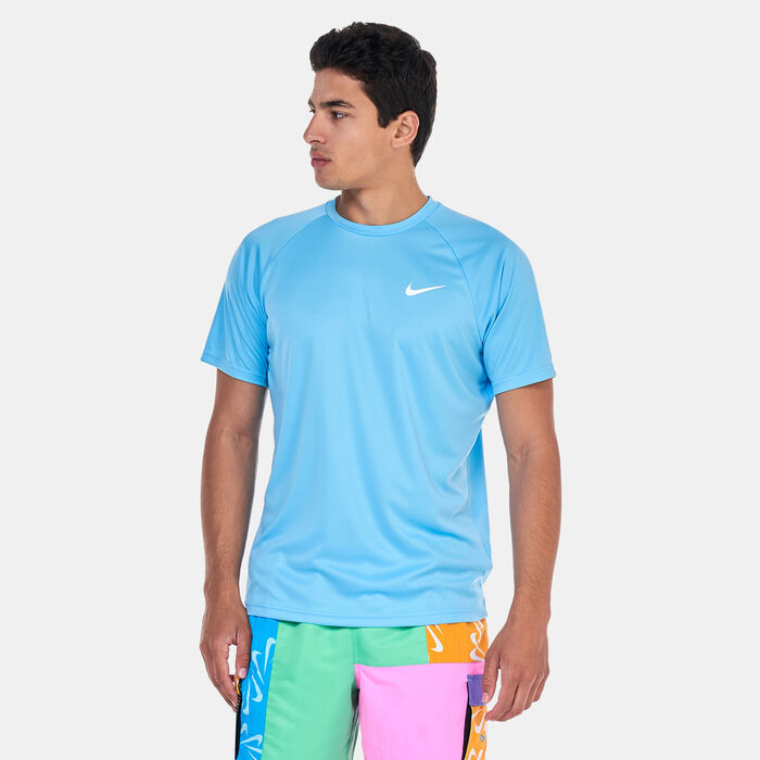 Nike Swim Men's Hydroguard Swimming Top Blue Nike Swim Men's Hydroguard Swimming Top Blue image number 0
