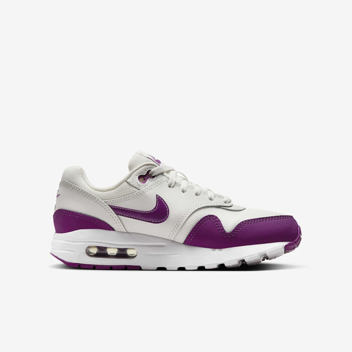 Nike Kids' Air Max 1 Shoes (Older Kids) White image number 2