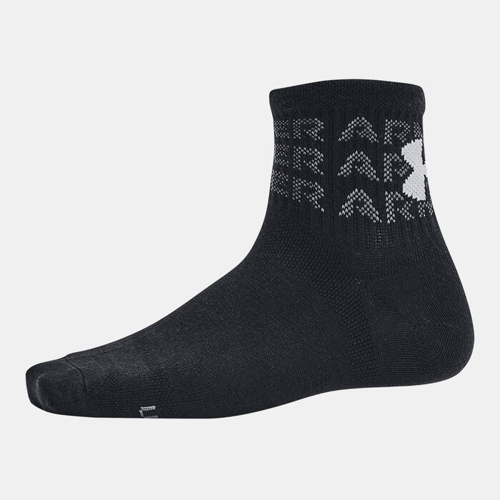 Under Armour Kids' Essential Quarter-Crew Socks (6 Pairs) Black Under Armour Kids' Essential Quarter-Crew Socks (6 Pairs) Black image number 0
