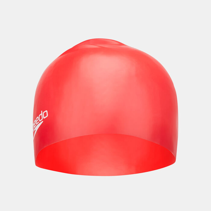 Speedo Kids' Moulded Silicone Swimming Cap Red Speedo Kids' Moulded Silicone Swimming Cap Red image number 0