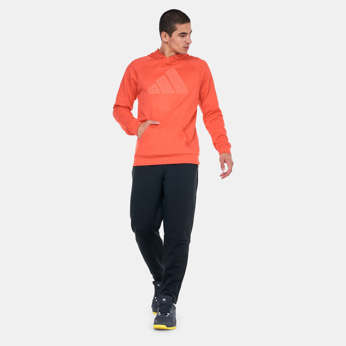 adidas Men's Game And Go Big Logo Training Hoodie Orange adidas Men's Game And Go Big Logo Training Hoodie Orange image number 5