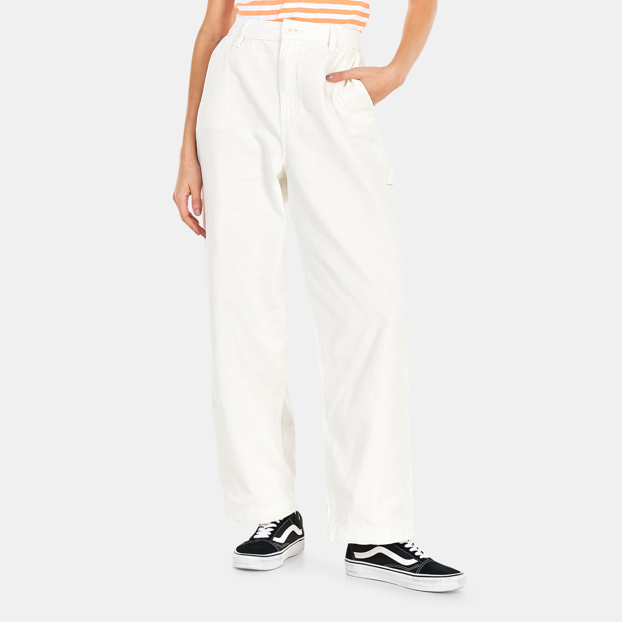 Buy Vans Women s Ground Work Pants White in KSA SSS