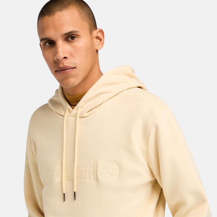 Timberland Men's Embroidery Tonal Hoodie Beige image number 3
