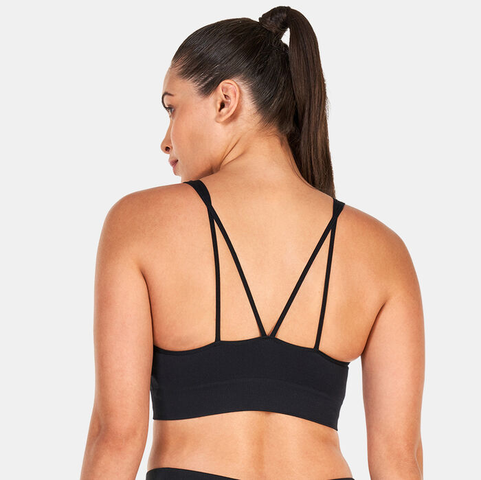 adidas Women's AEROKNIT Training Medium-Support Sports Bra Black adidas Women's AEROKNIT Training Medium-Support Sports Bra Black image number 1