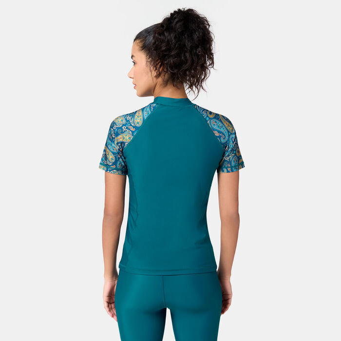COEGA Women's Swimming Rashguard Green COEGA Women's Swimming Rashguard Green image number 1