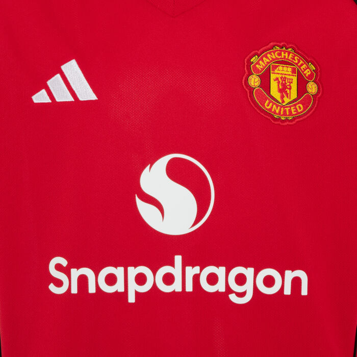adidas Kids' Manchester United 25/26 Home Replica Football Jersey Red image number 5