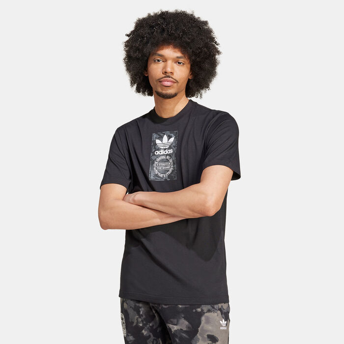 adidas Originals Men's Camo Label T-Shirt Black image number 0
