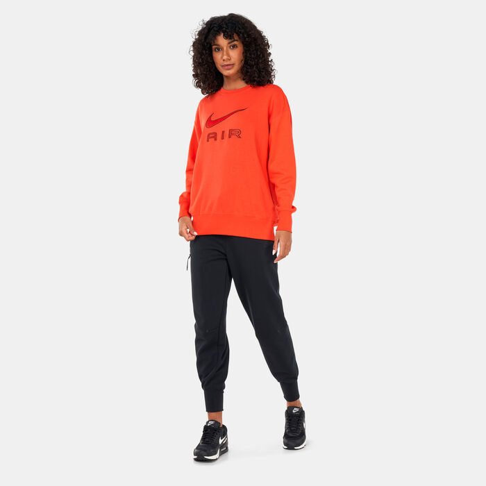 Nike Women's Sportswear Fleece Crew Sweatshirt Orange image number 2