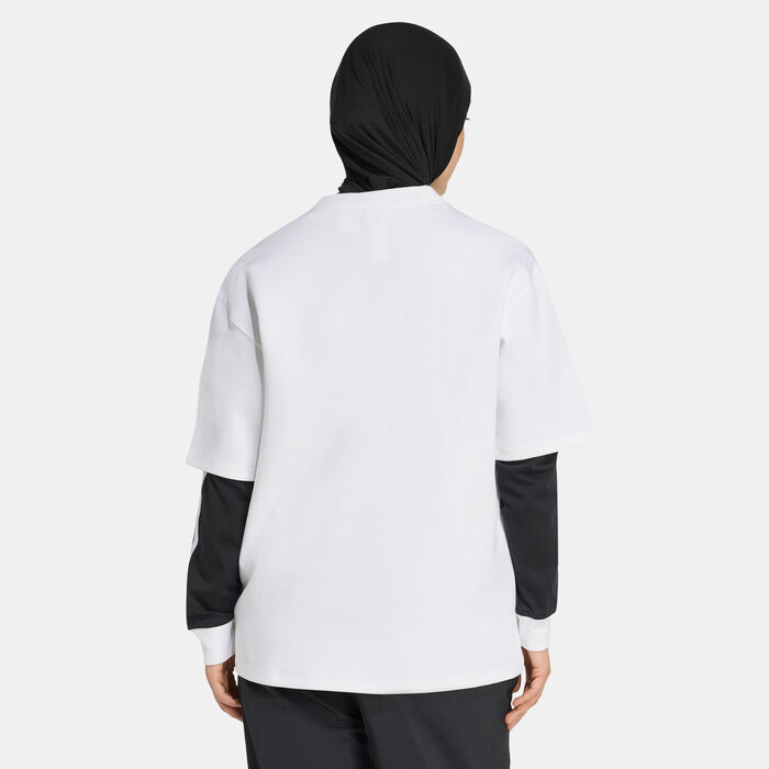 adidas Originals Women's Adicolor Spacer Trefoil T-Shirt White image number 1