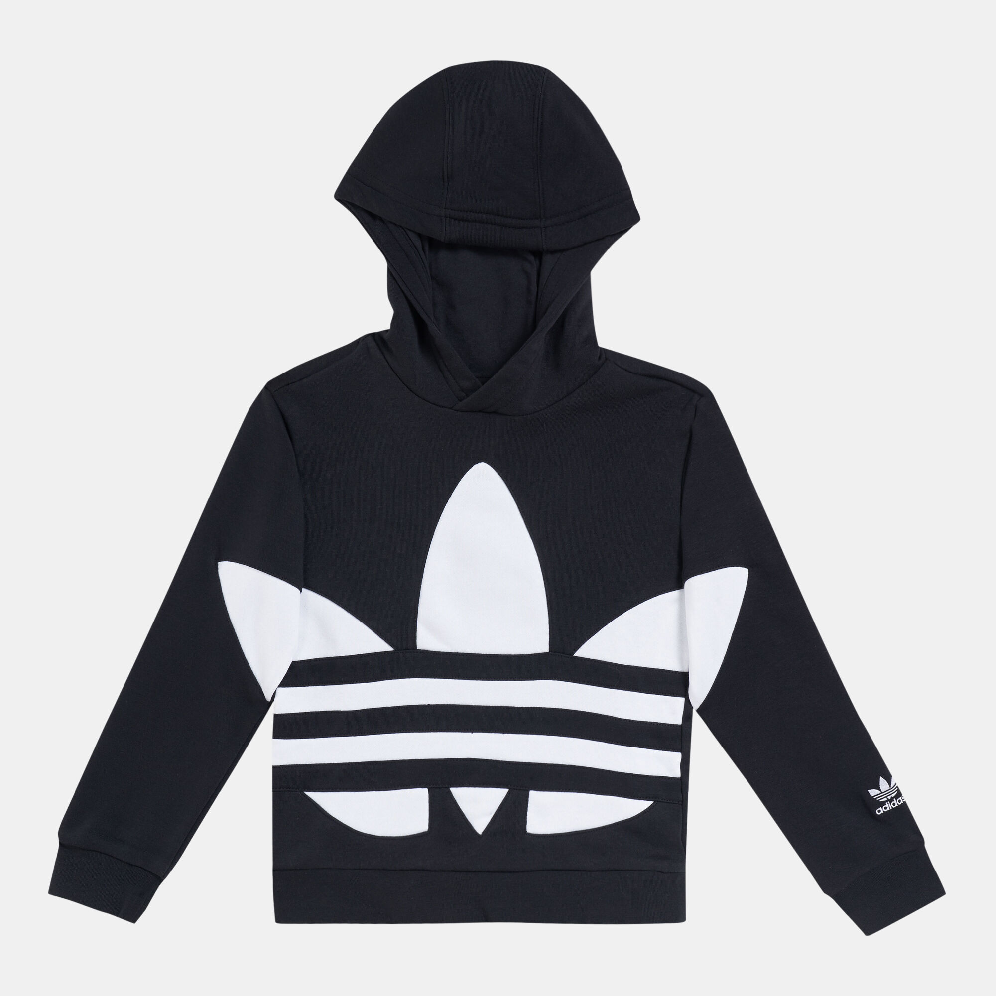 Adidas big hot sale trefoil hoodie