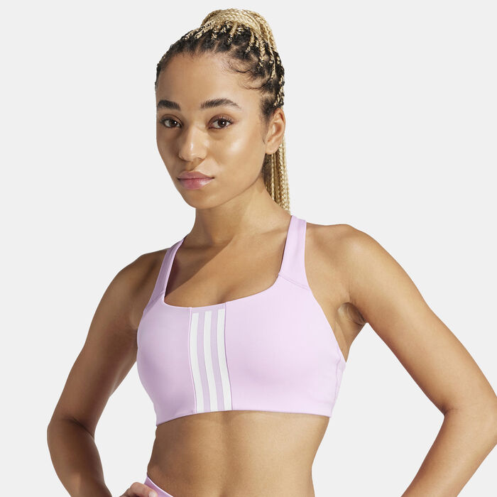 adidas Women's Powerimpact Medium-Support Sports Bra Pink image number 0