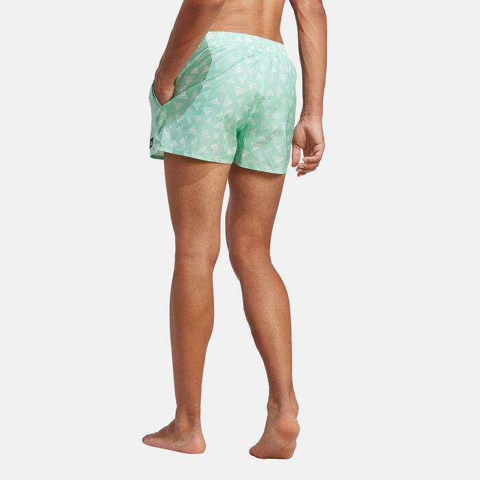 adidas Men's Logo Print CLX Swim Shorts Green adidas Men's Logo Print CLX Swim Shorts Green image number 1